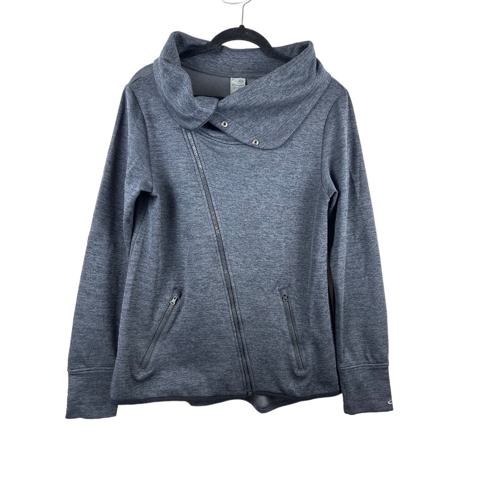 Champion C9 Duo Dry Zip-up Jacket, Snap Collar, Grey, Women's Size Medium